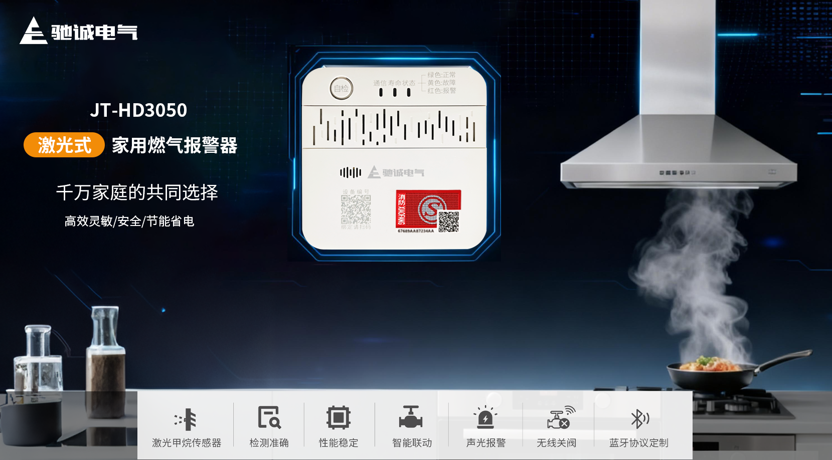 爱家新选择|乐天堂官网电气JT-HD3050系列家用燃气报警器上线啦